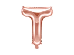 Folie Ballon Bogstaver ''T'', 35 cm, Rosegold