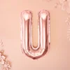 Folie Ballon Bogstaver ''U'', 35 cm, Rosegold