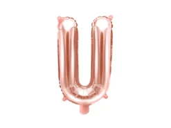 Folie Ballon Bogstaver ''U'', 35 cm, Rosegold