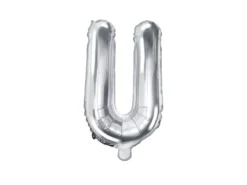 Folie Ballon Bogstaver ''U'', 35 cm, Sølv