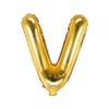 Folie Ballon Bogstaver ''V'', 35 cm, Guld