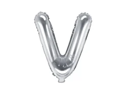 Folie Ballon Bogstaver ''V'', 35 cm, Sølv