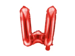 Folie Ballon Bogstaver ''W'', 35 cm, Rød