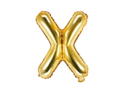 Folie Ballon Bogstaver ''X'', 35 cm, Guld