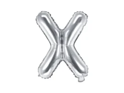 Folie Ballon Bogstaver ''X'', 35 cm, Sølv