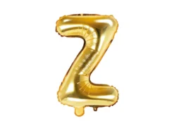 Folie Ballon Bogstaver ''Z'', 35 cm, Guld