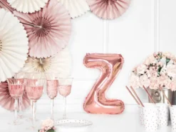 Folie Ballon Bogstaver ''Z'', 35 cm, Rosegold