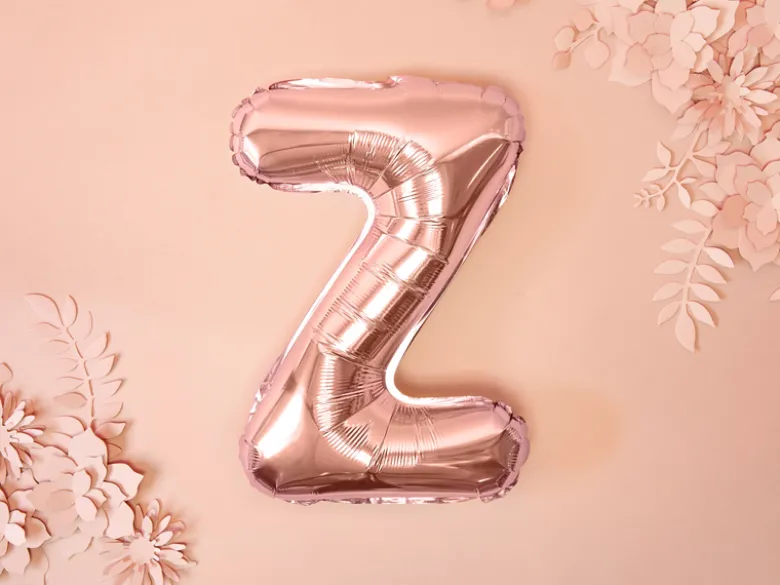 Folie Ballon Bogstaver ''Z'', 35 cm, Rosegold