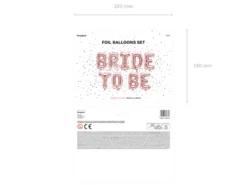 Folie Ballon Bride To Be, 340 X 35 cm, Rosegold
