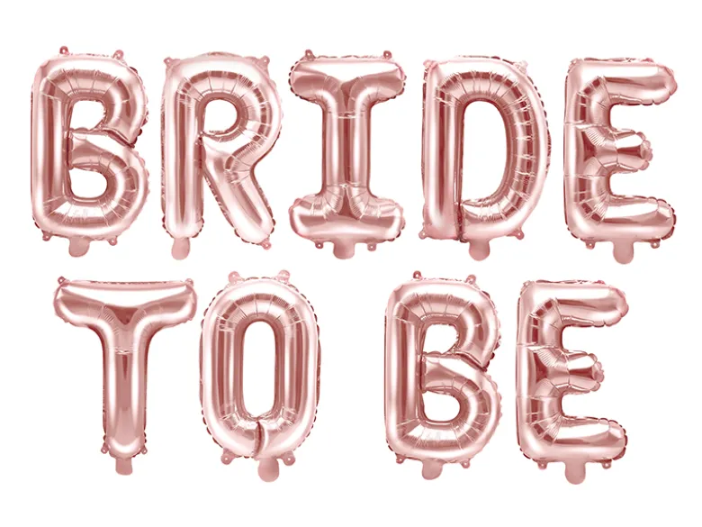 Folie Ballon Bride To Be, 340 X 35 cm, Rosegold