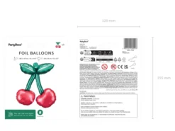 Folie Ballon Cherries Til Guirlande, 28 X 31 cm, Mix (3 Stk.)