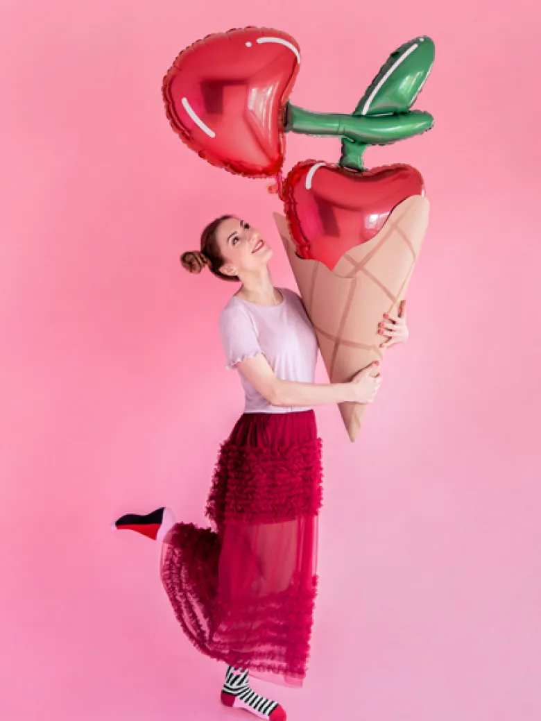 Folie Ballon Cherry, 88 X 73 cm, Mix