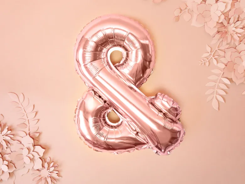 Folie Ballon &, 35 cm, Rosegold