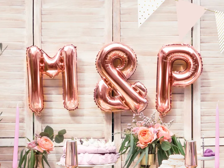 Folie Ballon &, 35 cm, Rosegold