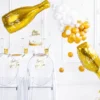 Folie Ballon Flaske - Happy New Year, 32 X 82 cm, Guld