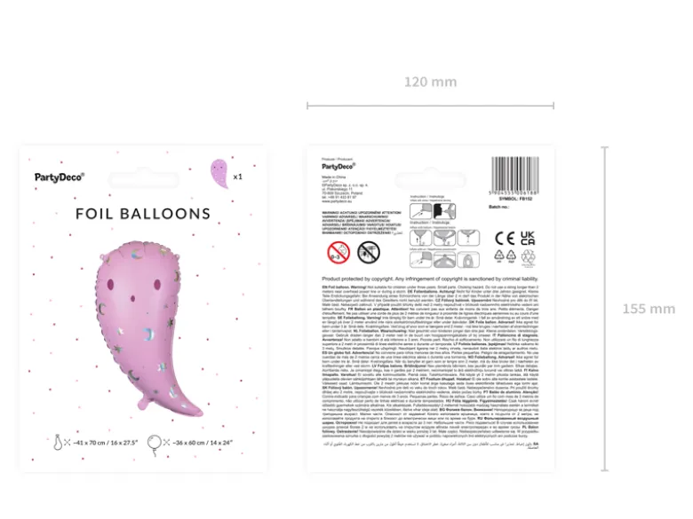 Folie Ballon Ghost, 41 X 70 cm, Mix
