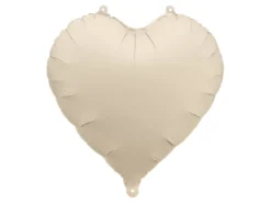 Folie Ballon Hjerte, 45 cm, Beige