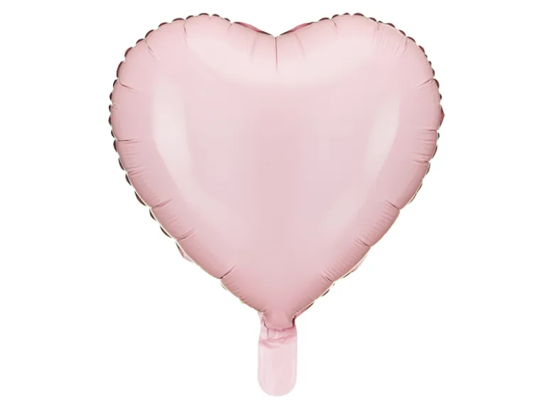 Folie Ballon Hjerte, 45 cm, Lyserød