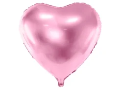 Folie Ballon Hjerte, 45 cm, Lyserød