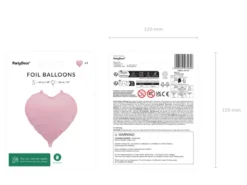 Folie Ballon Hjerte, 45 cm, Pink