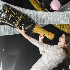 Folie Ballon Nytårs Champagne, 88 cm