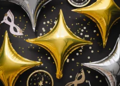 Folie Ballon 4-Point Stjerne, 45 cm, Guld
