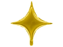 Folie Ballon 4-Point Stjerne, 45 cm, Guld