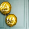 Folie Ballon 60 Års Fødselsdag, Guld, 45 cm