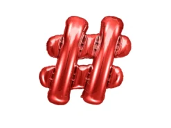 Folie Ballon Sign ''#'', 35 cm, Rød