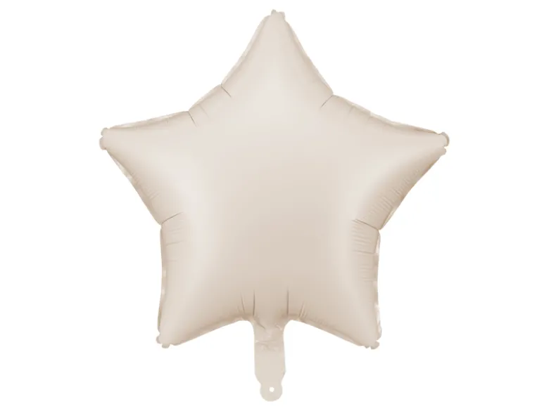 Folie Ballon Stjerne, 48 cm, Beige