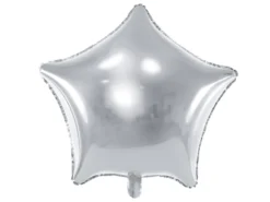 Folie Ballon Stjerne, 48 cm, Sølv