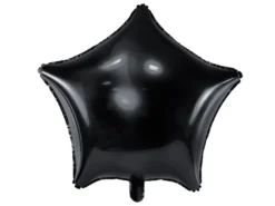 Folie Ballon Stjerne, 48 cm, Sort