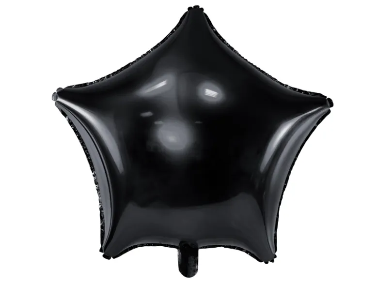 Folie Ballon Stjerne, 48 cm, Sort