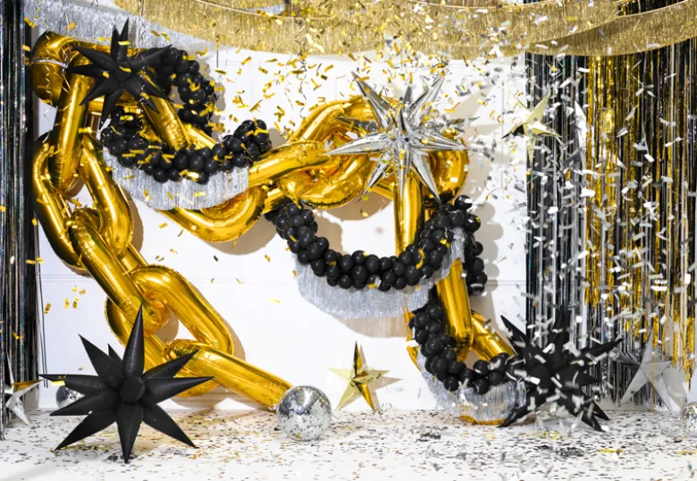 Folie Ballon Stjerne 3D, 95 cm, Sølv