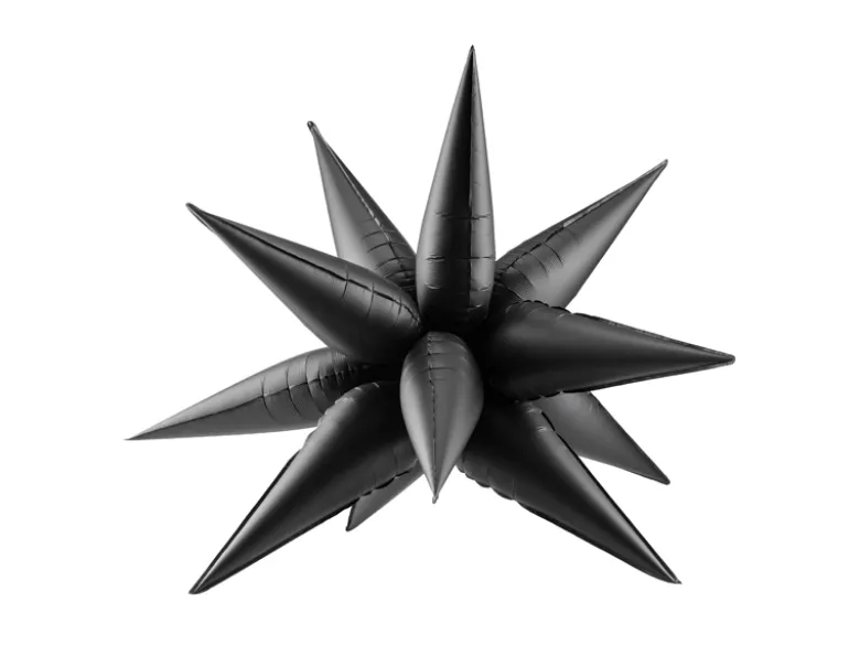 Folie Ballon Stjerne 3D, 95 cm, Sort