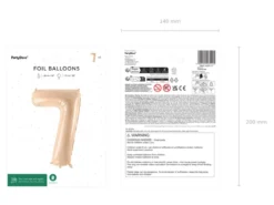 Folie Ballon Tal ''7'', 72 cm, Beige