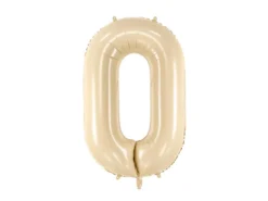 Folie Ballon Tal ''0'', 72 cm, Beige
