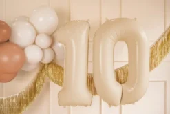 Folie Ballon Tal ''1'', 72 cm, Beige