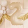 Folie Ballon Tal ''2'', 72 cm, Beige