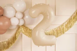 Folie Ballon Tal ''2'', 72 cm, Beige