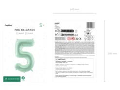 Folie Ballon Tal ''5'', 72 cm, Grøn