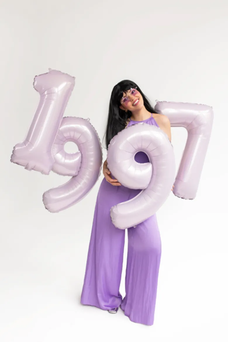 Folie Ballon Tal ''1'', 72 cm, Lilla