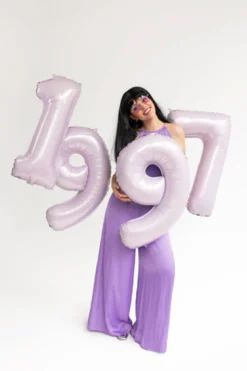 Folie Ballon Tal ''9'', 72 cm, Lilla