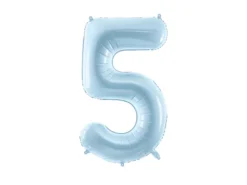 Folie Ballon Tal ''5'', 72 cm, Lyseblå
