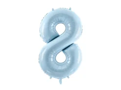 Folie Ballon Tal ''8'', 72 cm, Lyseblå