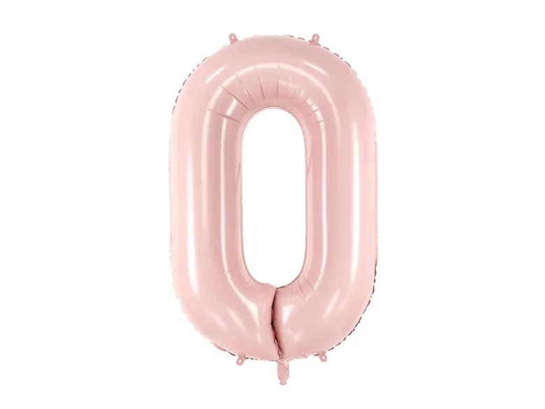 Folie Ballon Tal ''0'',72 cm, Lyserød