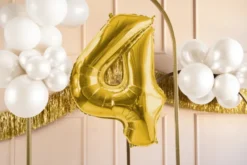 Folie Ballon Tal ''4'', 72 cm, Lys Guld