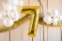 Folie Ballon Tal ''7'', 72 cm, Lys Guld