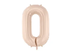 Folie Ballon Tal ''0'', 72 cm, Mørk Beige