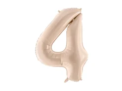 Folie Ballon Tal ''4'', 72 cm, Mørk Beige